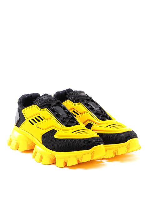 prada cloudbust thunder yellow and black|prada black cloudbust thunder sneakers.